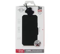 ITSKINS Hybrid Folio Leather Wallet Case for Apple iPhone 12 Mini - Black