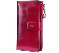 Itslife leather wallet women, 3rose, 7.56"L x 4.13"W x 1.57"H, Vintage