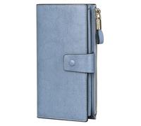 Itslife leather wallet women, Denim Blue