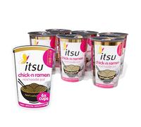 itsu Chick-n Ramen Rice Noodles | Instant Noodle Cups | Authentic Japanese Flavour | Vegan & Gluten-Free | Low-Calorie | Quick-to-Make Snack | Pack of 6