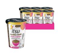 itsu chickn ramen instant noodles & broth pot 64g | Instant Noodles Snack Multipack | Quick-to-Make Snack | Gluten free | Vegan | Pack of 6