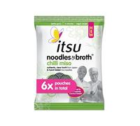 itsu chilli miso noodles & broth pouch 85g | Instant Noodles Snack Multipack | Quick-to-Make Snack | Vegan | Pack of 6