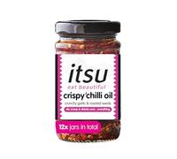 itsu Crispy Chilli Oil 100g | Crunchy garlic & roasted seeds | medium chilli kick | Pack of 12 Jars