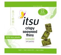 itsu Crispy Seaweed Thins Wasabi, 4 x 5g