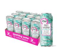 itsu Cucumber + Mint Zen Water | Naturally Flavoured Sparkling Water 330ml (Pack of 12) | Zero Calories, Zero Sugar| 12 x 330ml Pack