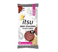 itsu Dark Chocolate Corn Cakes 68g | Sharing Snack | Gluten free | Pack of 8