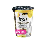 itsu katsu curry instant noodles & broth pot 63g | Instant Noodles Snack Multipack | Quick-to-Make Snack | Gluten free | Vegan | Pack of 6