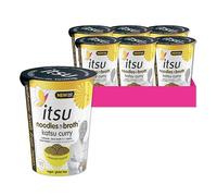 itsu katsu curry instant noodles & broth pot 63g | Instant Noodles Snack Multipack | Quick-to-Make Snack | Gluten free | Vegan | Pack of 6