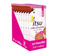itsu Milk Chocolate Corn Cakes 68g | Sharing Snack | Gluten Free | Pack of 8
