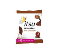 Itsu Milk Chocolate Rice Cakes Healthy Snack, 34 g, Pack of 12