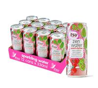 itsu Peach + Lychee Zen Water | Naturally Flavoured Sparkling Water 330ml (Pack of 12) | Zero Calories, Zero Sugar| 12 x 330ml Pack