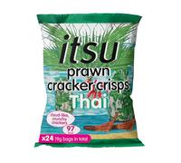 itsu Prawn Cracker Crisps Thai Sweet Chilli Flavour 19 g | Snack bag | Healthy Snack | Pack of 24