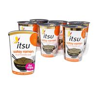 itsu Satay Flavour Rice Noodles | Instant Noodle Cups | Pack of 6 | Authentic Japanese Flavour | Vegan & Gluten-Free | Low-Calorie, Quick-to-Make Snack