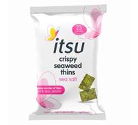 Itsu Sea Salt Seaweed Thins, 5g x 1 - Healthy Vegan Snack, Plant Based Low Calorie Crisps - High in Vitamin B12 with Welari Thank You Card | (1 Pack)