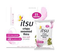 itsu Seaweed Thins, Sea Salt Crispy Snacks (Pack of 32 x 5g)