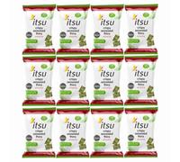 Itsu Sriracha Seaweed Thins, 5g x 12 - Healthy Vegan Snack, Spicy Plant Based Low Calorie Crisps - High in Vitamin B12 with Welari Thank You Card | (12 Pack)