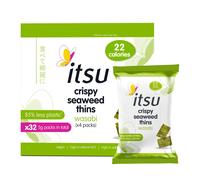 itsu Wasabi Flavour Seaweed Thins 5g Crispy Seaweed Snacks Vegan Low Cal