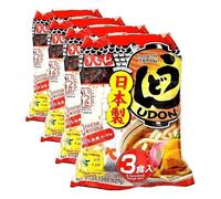 Itsuki Yude Udon Noodles with Soup Sachet 627g (3 Servings) | Authentic Japanese Pre-Cooked Udon with Umami Broth | Quick & Easy Meal Solution (Pack of 4)