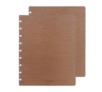 ITSYHPRO Discbound Notebook Covers 1Sets - Premium PP, Compatible with Circa Arc TUL and Happy Planner(Brown,Medium)