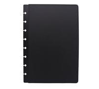 ITSYHPRO Hard PU Leather Discbound Notebook Covers Junior 1 Pair(Black)