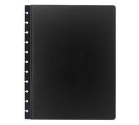 ITSYHPRO Hard PU Leather Discbound Notebook Covers Letter 1 Pair(Black)