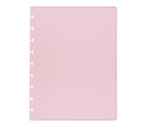 ITSYHPRO Medium Size Discbound Journal PU Leather Covers(1 Pair) Compatible with Circa Arc TUL and Happy Planner(Light Pink,Medium)