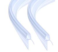 ITTISO Pre - Curve Shower Door Seal Strip 2 x 80 cm for 4mm/5mm/6mm Glass Thickness Covers up to 20mm Gap Curve Bath Screen Seal Strip Replacement Shower Cubicle Quadrant, Transparent