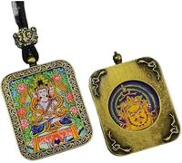 ITTRUH Buddha card pendant,Double-Sided Thangka Pendant Eight Guardian Gods of the Chinese Zodiac Unique Spiritual Jewelry size; 40x50cx8mm(King of Unmovable Light)