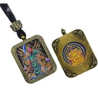 ITTRUH Buddha card pendant,Double-Sided Thangka Pendant Eight Guardian Gods of the Chinese Zodiac Unique Spiritual Jewelry size; 40x50cx8mm(God of Guan)