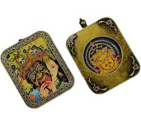 ITTRUH Buddha card pendant,Double-Sided Thangka Pendant Eight Guardian Gods of the Chinese Zodiac Unique Spiritual Jewelry size; 40x50cx8mm(Past Lives)