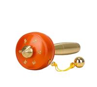 ITTRUH Buddhist Handheld Prayer Wheel,Copper Handmade Tibetan(Orange)