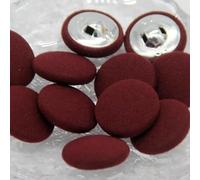 ITTRUH Buttons for craft,buttons for sewing, Colorful Cloth Covered Metal Shank Sewing Buttons for Clothes Kids Coat Cardigan Round Large Fabric Button DIY Decorations(Burgundy,20mm)