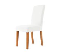 ITTRUH Chair Protector,Office Cover,Velvet Fabric Cover Soft Comfortable Stretch Seat Covers For Dining Room Wedding Hotel Banquet Home Decor Case 1 Piece(White)