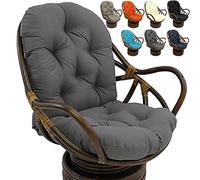 ITTRUH Garden Cushion,Swivel Rocker Chair 120x60cm, Washable Resistant Rocking Replacement Pads, Mat for Recliner Rattan Seat Sofa Tatami(Light Gray)