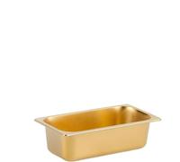 ITTRUH Stainless Steel Gastronorm Pans, Buffet Commercial Cookwares for Food,Gold Hotel Deep Steam Table Pan No Lid(1/3(32.5 * 17.5cm),10cm)