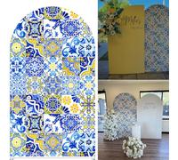 ittsmnt Arch Backdrop Cover Main Squeeze Positano Theme Arched Stand Covers Stretchy Background for Birthday Porcelain Parties Decor Banner