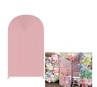 ittsmnt Arch Backdrop Cover Pink Ripples Arched Stretchy Fabric Stand Covers for Birthday Parties Banquet Baby Shower Decorations Props