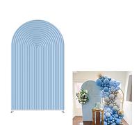 ittsmnt Arch Backdrop Covers Blue Ripples 4X7ft Arched Panels Covers for Wedding Birthday Parties Decorations Banquet Baby Shower Photography Background