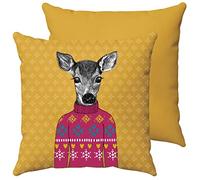 Itucci After Dark Woodland Creatures Deer Cushions, Sofa Cushions, Animal Cushions, Cushions 45 x 45cm. PLUS INSERT