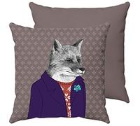 Itucci After Dark Woodland Creatures Fox Cushion, Sofa Cushion, Animal Cushion, Cushions 45cm x 45cm, Cushion Cover, Sofa Cushion