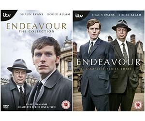 ITV Complete Endeavour 1-3 : Pilot & Complete Series 1, 2 & 3 DVD Collection + Extras : Creating Endeavour - the next chapter of Colin Dexter's legacy + Spires, ashtrays, quads and pastels - shooting Endeavour's Oxford +