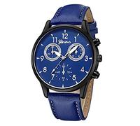ITVIP Elegant Minimalist Men's Watch Leather Strap Fake Three Eyes Analog Quartz Watch Strap 250 d