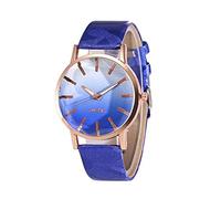 ITVIP Fashion Watch Gradient Dial Analog Quartz Watch Simple Elegant Women Watch Strap 240 blue