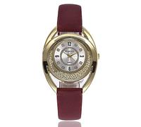 ITVIP Fashion Women's Belt Watch Crystal Ball Movable Sands Digital Scale Simple Quartz Watch Strap 230mm red