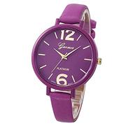 ITVIP Geneva Fashion Fine Belt Women's Watch Simple Digital Scale Quartz Watch Strap 180mm Purple