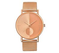 ITVIP Geneva Sports Watch Fashion Casual Mesh Belt Round Dial Color Matching Quartz Watch Bracelet 230mm pink gold
