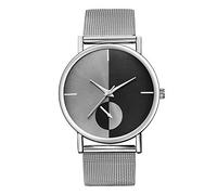 ITVIP Geneva Sports Watch Fashion Casual Mesh Belt Round Dial Color Matching Quartz Watch Bracelet 230mm grey