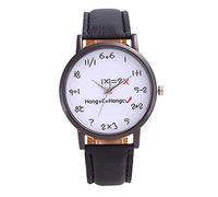 ITVIP Men Women Watches with Leather Strap Casual Mathematical Formulas Equations Fashion Students Teenagers Strap 230 Black