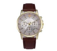 ITVIP Men's and Women's Watches Diamond Three Eyes and Six Pins With Leather Strap Strap 220mm brown