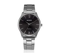 ITVIP Men's Watch, Male Geneva Steel Belt Quartz Watch Simple Roman Scale Analog Casual Watch Bracelet 200mm F